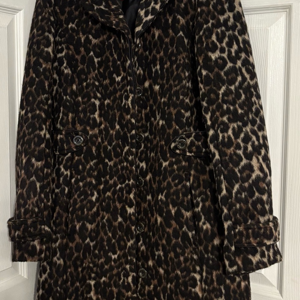 Merona Leopard Print Trench Coat